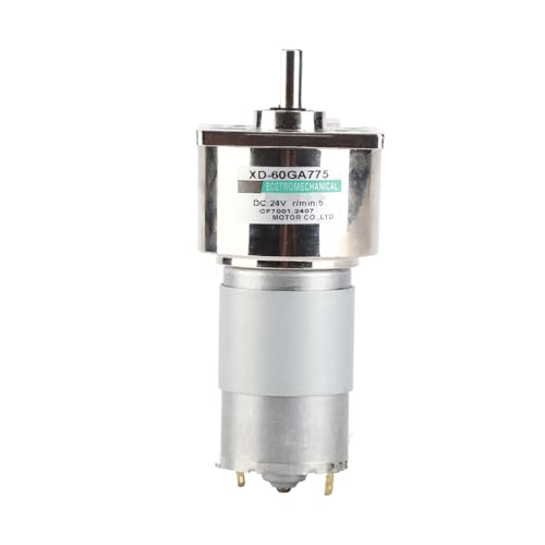 Klanata DC12V/24 V 35W Mini DC Gear Motorverschiebung Einstellbarer großer Motor CW CCW Drehung DIY Robotik, Automatisierungsprojekte Hobbyisten, Ingenieure (24V5 Turn) von Klanata
