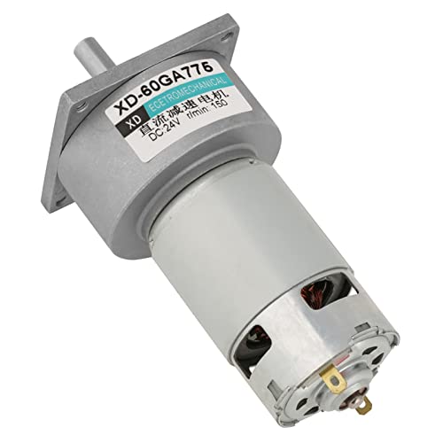 Klanata DC12V/24 V 35W Mini DC Gear Motorverschiebung Einstellbarer großer Motor CW CCW Drehung DIY Robotik, Automatisierungsprojekte Hobbyisten, Ingenieure (24v150 rev) von Klanata