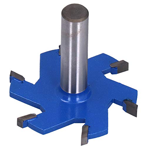 Klanata Holzbearbeitung Router Bit 6-Flute T-Slot-Fräser-Schnittkopf, Legierung Kohlenstoffstahl ausgedehntes Schaftschlitzrouter für Holzbearbeitung (1/2 Muster) von Klanata