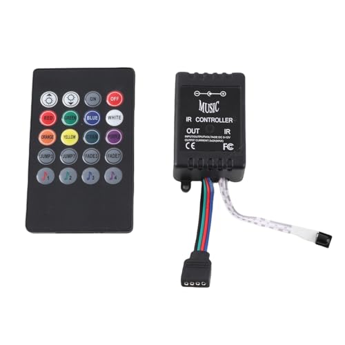 Klanata LED Music Controller Soundsensor Fernbedienung Leichter kompakter tragbarer LED -Lampencontroller für KTV -Bars Heimvideoräume von Klanata