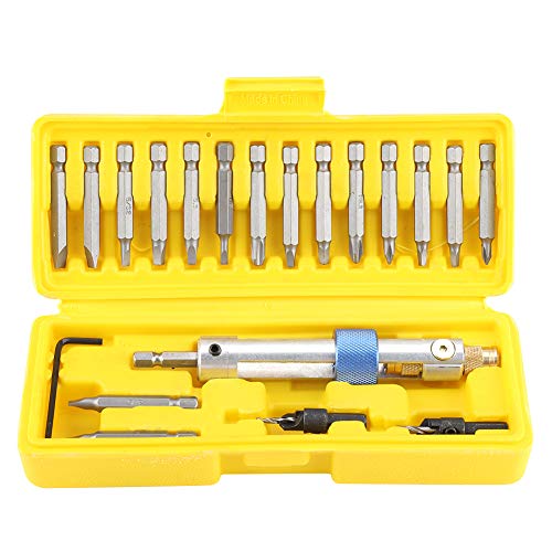 Klanata -Schraubendreher -Set 20pcs Hochgeschwindigkeitslegier -Stahl -Bohrer Bits Kit Reparaturwerkzeug Metall Flip Countersink Bohrbit zum Anziehen von Schrauben von Klanata