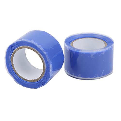 Klanata Silikon-Isolierband, 2,5 cm breites, selbstverschweißendes Klebeband für die Reparatur von Rohren im Haushalt, wasserdichtes Isolierband für Drähte, Kabel, Schläuche, (Blau) von Klanata