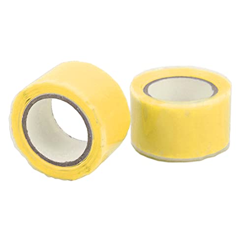 Klanata Silikon-Isolierband, 2,5 cm breites, selbstverschweißendes Klebeband für die Reparatur von Rohren im Haushalt, wasserdichtes Isolierband für Drähte, Kabel, Schläuche, (Gelb) von Klanata