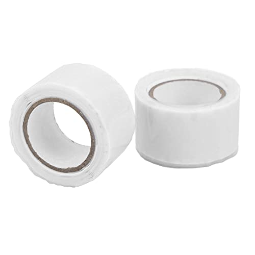 Klanata Silikon-Isolierband, 2,5 cm breites, selbstverschweißendes Klebeband für die Reparatur von Rohren im Haushalt, wasserdichtes Isolierband für Drähte, Kabel, Schläuche, (Weiß) von Klanata