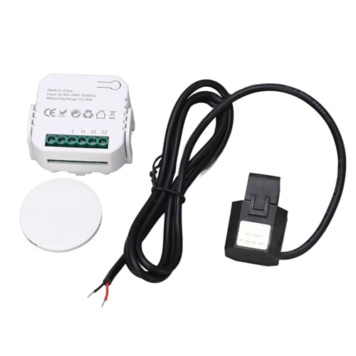 Klanata Smart Elektrizitätsmesser Klemme Stromverbrauch Monitor Energieverbrauch Tracker Echtzeit Überwachung Home & Office-Nutzung für Haushalte und Unternehmen (Schwarz) von Klanata