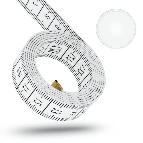 Klangfeiler® Maßband 150cm - Schneidermaßband Rollmaßband - Bandmaß mit Aufbewahrungsbox - Für Textilien, Körperumfang e.t.c. von Klangfeiler