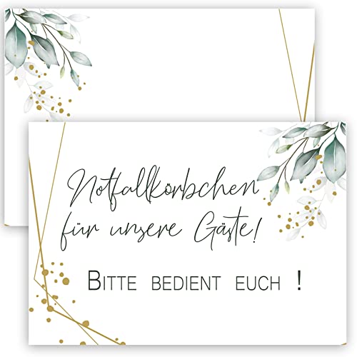 4x Notfallkörbchen Schilder Notfallkorb Schild Karte A6 Karten Feier Geburtstag Hochzeit Hochzeits Notfallset Party Spaß Deko Hochzeitsdeko Grün Weiß Gold Blätter Vintage 30 40 50 60 70 80 90 4x Notfallkörbchen Schilder Notfallkorb Schild Karte A6 Karten Feier Geburtstag Hochzeit Hochzeits Notfallset Party Spaß Deko Hochzeitsdeko Grün Weiß Gold Blätter Vintage 30 40 50 60 70 80 90 von Klasse
