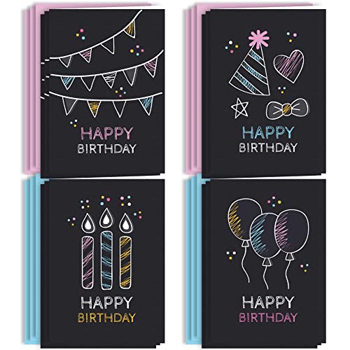 Geburtstagskarte Glückwunschkarten Set mit 12 Geburtstagskarten Klappkarten mit Umschlägen Luftballons Party Modern Happy Birthday für Erwachsene Kinder Frau Mann Mädchen Jungen Kerzen Schwarz Geburtstagskarte Glückwunschkarten Set mit 12 Geburtstagskarten Klappkarten mit Umschlägen Luftballons Party Modern Happy Birthday für Erwachsene Kinder Frau Mann Mädchen Jungen Kerzen Schwarz von Klasse