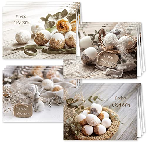 Osterkarten mit Umschlag Set 12 Stück aufklappbar Frohe Ostern Grußkarten in A6 Klappkarten in Beige Foto modern Happy Easter Oster Karten Kartenset Umschlag hochwertig geschäftlich Vintage Osterkarten mit Umschlag Set 12 Stück aufklappbar Frohe Ostern Grußkarten in A6 Klappkarten in Beige Foto modern Happy Easter Oster Karten Kartenset Umschlag hochwertig geschäftlich Vintage von Klasse