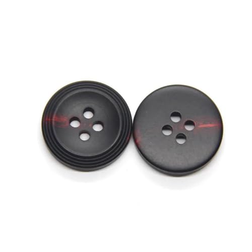15-25mm Imitation Hornknöpfe Mantelnähte Knöpfe, Rot, 25mm 10pcs von Klauer