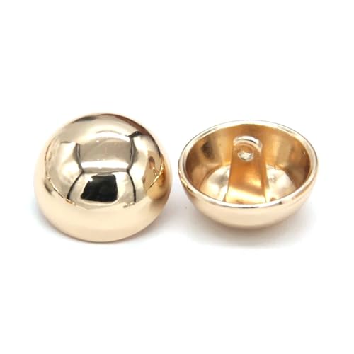Runde Knöpfe Pilzmetallknöpfe, Hell Gold, 13mm 10pcs Runde Knöpfe Pilzmetallknöpfe, Hell Gold, 13mm 10pcs von Klauer