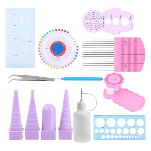 Kleagary 11-in-1 Papier-Quilling-Bordüre, Quilling-Werkzeug-Set, Papierbastelarbeiten, Crimpkamm, Lineal, Pins, Border Buddy Set Kleagary 11-in-1 Papier-Quilling-Bordüre, Quilling-Werkzeug-Set, Papierbastelarbeiten, Crimpkamm, Lineal, Pins, Border Buddy Set von Kleagary