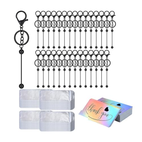 Kleagary Beadable Keychain Bars Bulk for Beads DIY Blank Keychain Metal Beaded Keychain for Bead Keychain Crafts Kleagary Beadable Keychain Bars Bulk for Beads DIY Blank Keychain Metal Beaded Keychain for Bead Keychain Crafts von Kleagary
