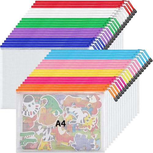 Kleagary Dokumententasche mit Reißverschluss, A4, Briefformat, Netztasche, wasserdicht, 36 Stück Kleagary Dokumententasche mit Reißverschluss, A4, Briefformat, Netztasche, wasserdicht, 36 Stück von Kleagary