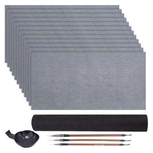Kleagary Kalligraphie Set Wasserschreibtuch Set 12 Blatt Wasser Schreibpapier 3 Größen Pinsel 1 Wasserablage zum Malen Kleagary Kalligraphie Set Wasserschreibtuch Set 12 Blatt Wasser Schreibpapier 3 Größen Pinsel 1 Wasserablage zum Malen von Kleagary