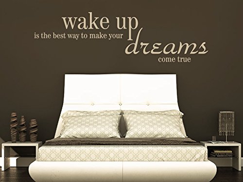 Klebeheld® Wandtattoo Wake up ist The Best Way to Make Your Dreams Come True von Klebeheld