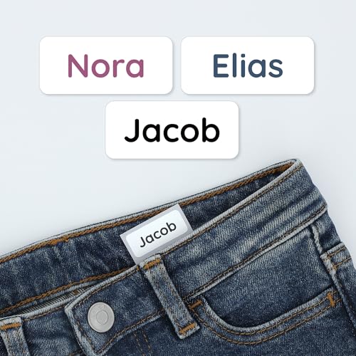 Klebekerlchen® Namensaufkleber Kinder & Erwachsene (120 Stück) – Namensschilder für Kleidung personalisiert – Etiketten selbstklebend für Schule, Kita, Seniorenheim & Beruf - Weiß von Klebekerlchen