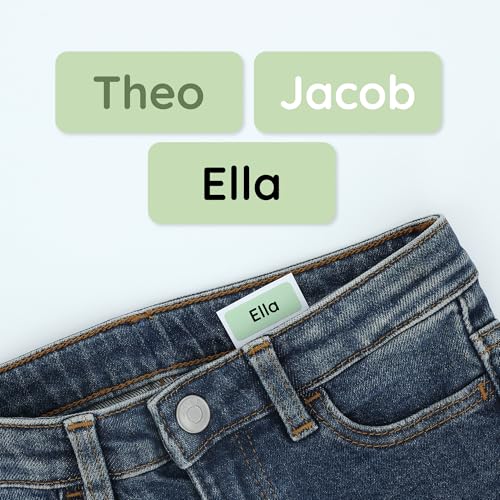 Klebekerlchen® Namensaufkleber Kinder & Erwachsene (120 Stück) – Namensschilder für Kleidung personalisiert – Etiketten selbstklebend für Schule, Kita, Seniorenheim & Beruf - helles Grün von Klebekerlchen