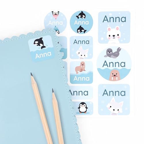 Klebekerlchen® | 33 Große Namensaufkleber in verschiedenen Größen | Beschrifte Gegenstände in Schule und Kindergarten - Arktische Tiere Klebekerlchen® | 33 Große Namensaufkleber in verschiedenen Größen | Beschrifte Gegenstände in Schule und Kindergarten - Arktische Tiere von Klebekerlchen