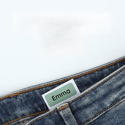 Klebekerlchen® Namensaufkleber Kinder & Erwachsene (60 Stück) – Namensschilder für Kleidung personalisiert – Etiketten selbstklebend für Schule, Kita, Seniorenheim & Beruf - Grün von Klebekerlchen