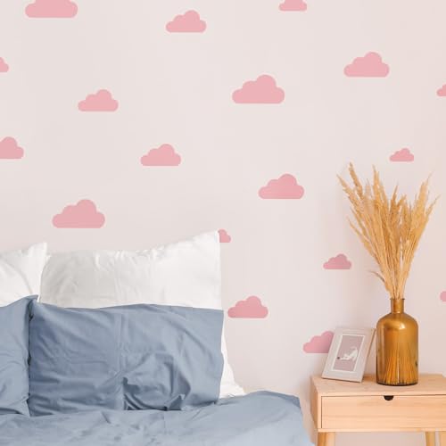 Klebekerlchen® | Wandtattoo Kinderzimmer Mädchen & Junge, Wandsticker selbstklebend, wiederverwendbare Kinderzimmer Deko, Rosa Herzen Wandtattoo – Herz Sticker (Set mit 36 Motiven) von Klebekerlchen