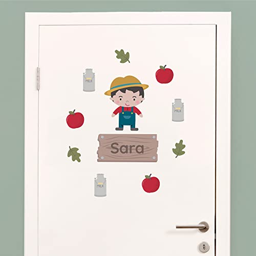 Klebekerlchen - Tür-Sticker für dein Kinderzimmer - Bauer von Klebekerlchen