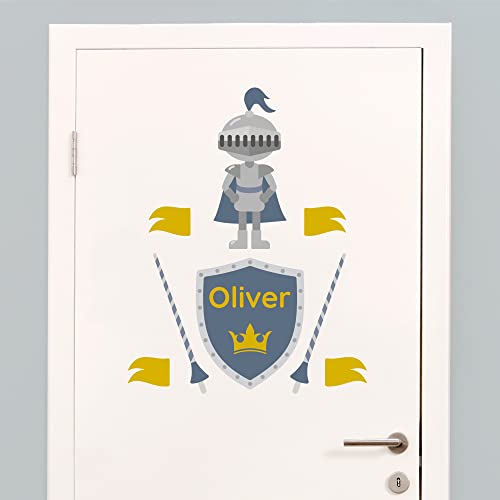 Klebekerlchen - Tür-Sticker für dein Kinderzimmer - Blauer Ritter von Klebekerlchen
