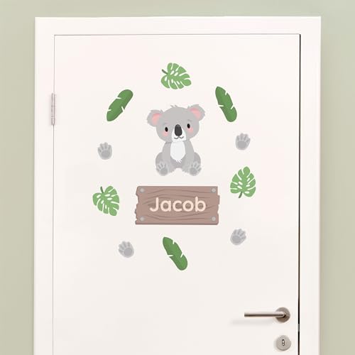 Klebekerlchen - Tür-Sticker für dein Kinderzimmer - Dschungel-Tiere Koala von Klebekerlchen