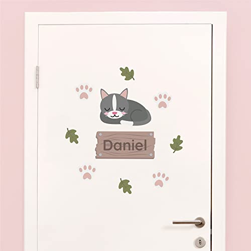 Klebekerlchen - Tür-Sticker für dein Kinderzimmer - Katze von Klebekerlchen