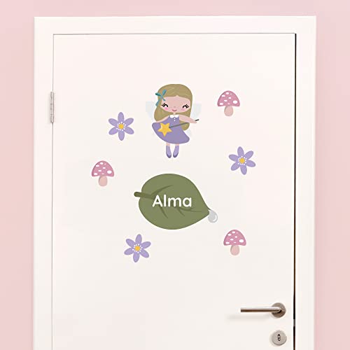 Klebekerlchen - Tür-Sticker für dein Kinderzimmer - Lila Fee von Klebekerlchen