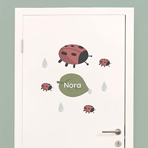 Klebekerlchen - Tür-Sticker für dein Kinderzimmer - Marienkäfer von Klebekerlchen