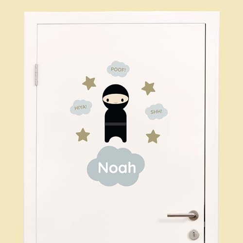 Klebekerlchen - Tür-Sticker für dein Kinderzimmer - Ninja 1 von Klebekerlchen