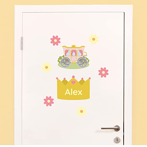 Klebekerlchen - Tür-Sticker für dein Kinderzimmer - Prinzessinnen Wagen von Klebekerlchen
