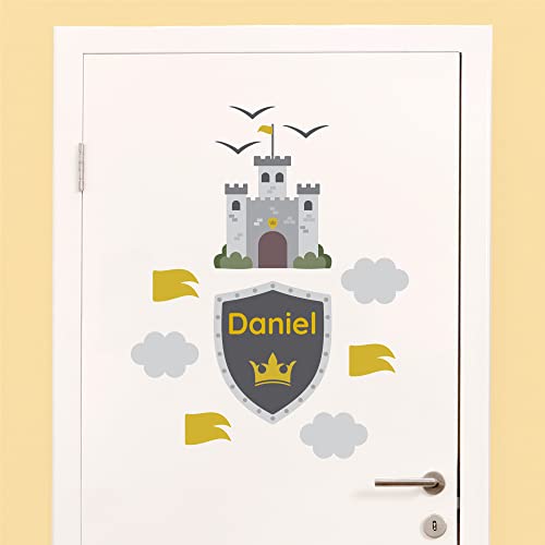 Klebekerlchen - Tür-Sticker für dein Kinderzimmer - Ritter Schloss von Klebekerlchen