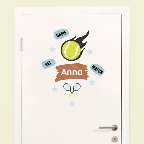 Klebekerlchen - Tür-Sticker für dein Kinderzimmer - Sport Tennis von Klebekerlchen