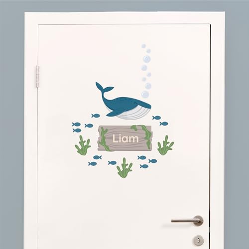 Klebekerlchen - Tür-Sticker für dein Kinderzimmer - Wal von Klebekerlchen