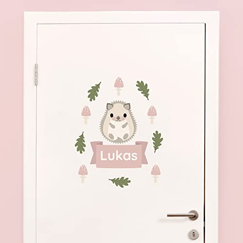 Klebekerlchen - Tür-Sticker für dein Kinderzimmer - Waldtiere Igel von Klebekerlchen