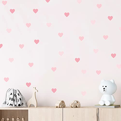 Klebekerlchen® | Wandtattoo für das Kinderzimmer, Wandsticker mit Herzen, selbstklebend - Rosa Herzen (Set mit 36 Motiven) von Klebekerlchen