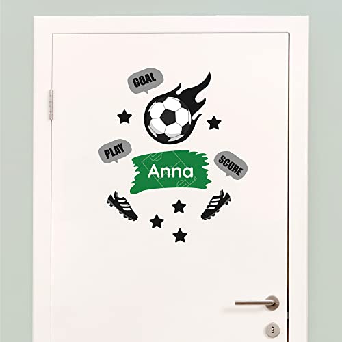 Klebekerlchen® Türaufkleber personalisiert mit Name – Wandtattoo Kinderzimmer & Babyzimmer deko – selbstklebende Wandsticker - Sport Fußball Klebekerlchen® Türaufkleber personalisiert mit Name – Wandtattoo Kinderzimmer & Babyzimmer deko – selbstklebende Wandsticker - Sport Fußball von Klebekerlchen