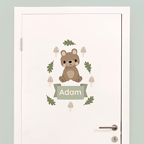 Klebekerlchen - Tür-Sticker für dein Kinderzimmer - Waldtiere Bär von Klebekerlchen