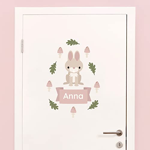 Klebekerlchen - Tür-Sticker für dein Kinderzimmer - Waldtiere Hase von Klebekerlchen