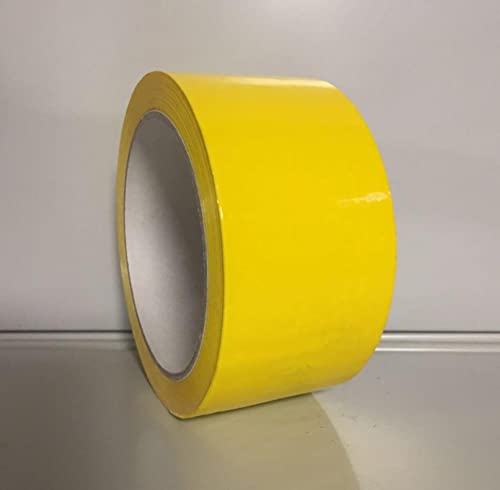 50 mm x 66 m Gelb Packband Verpackungsband, farbiges Klebeband aus Polypropylen, extrem leise abrollendes Paketband mit Acrylatkleber, Breite 50mm x Länge 66m, 48 µm dick (Gelb) von Klebeland