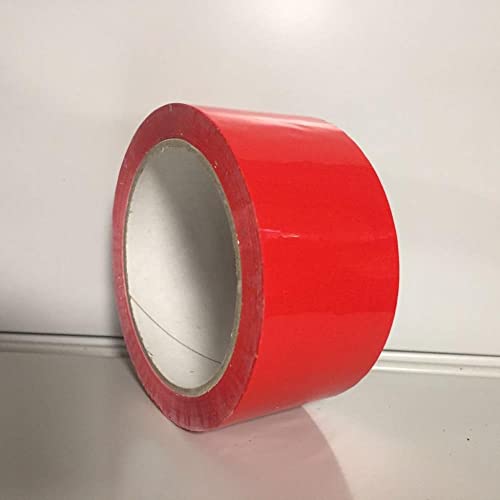 50 mm x 66 m Rot Packband Verpackungsband, farbiges Klebeband aus Polypropylen, extrem leise abrollendes Paketband mit Acrylatkleber, Breite 50mm x Länge 66m, 48 µm dick (Rot) von Klebeland