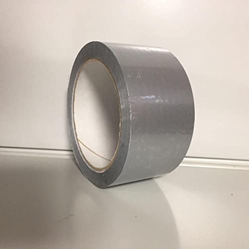 50 mm x 66 m Silber Packband Verpackungsband, farbiges Klebeband aus Polypropylen, extrem leise abrollendes Paketband mit Acrylatkleber, Breite 50mm x Länge 66m, 48 µm dick (Silber) von Klebeland