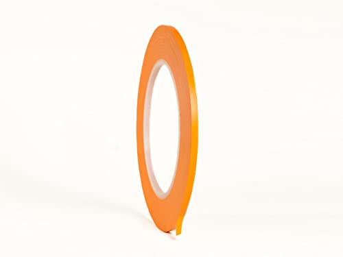 Klebeland 1 mm x 55 m Orange Fineline Konturenband Zierlinienband Finelineband hochwertiges Klebeband lackieren Airbrush Masking Tape oder Grün (1mm 55m, orange) von Klebeland