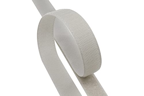 KLEBERINO Klettband zum nähen | Set Hakenband + Flauschband | hohe Verschlusskraft in Industriequalität | Klettverschluss zum aufnähen (Hellgrau, 20mm x 3m) von Kleberino