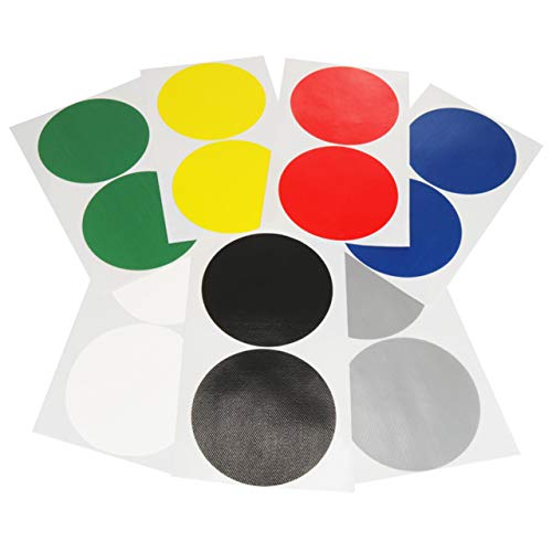 Klebepunkte farbig | PE-beschichtete Markierungspunkte | Farbe, Menge & Durchmesser wählbar | Bunte Klebepunkte/Ø 80 mm, 10 Stück, Sortimentspack von KLEBESHOP24