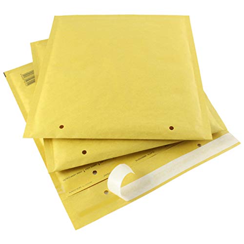 LUFTPOLSTERTASCHEN goldbraun | stabile Versandtaschen | aus Kraftpapier & Luftpolsterfolie | verschiedene Abmessungen & Mengen wählbar / E5, 220 x 260 mm Innenmaß, 100 Stück von KLEBESHOP24