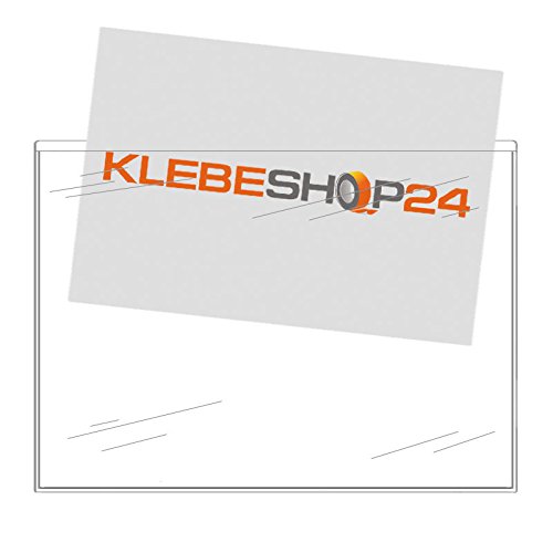 Selbstklebetaschen transparent | DIN lang, A4, A5 oder A6 | Breite Seite offen | 20 oder 100 Stück | Klarsichthüllen zum Kleben/DIN lang 20 Stück von KLEBESHOP24