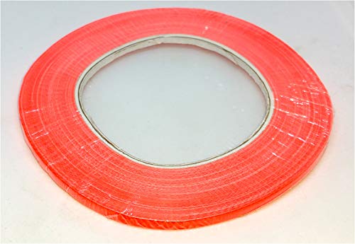 NEON Gaffa Tape Klebeband UV-aktiv 5mm x 25m matt fluoreszierend Orange von Klebetape.de